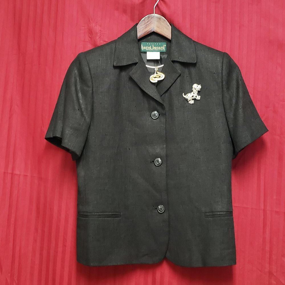 🍁Spring/Summer Short Sleeve Black colored Shirt/Suit Jacket/Blazer.